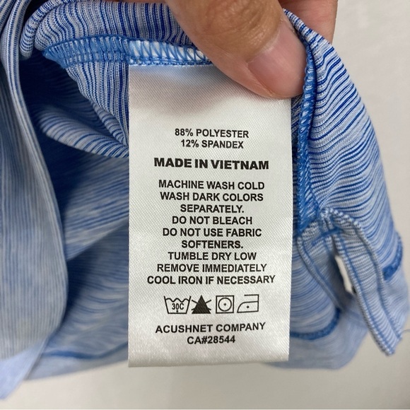 FootJoy Blue Stripes Activewear Short Sleeve Polo Shirt size 2XL - Picture 7 of 10